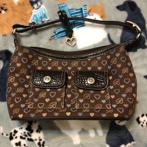 Brighton Brown Heart Print Purse